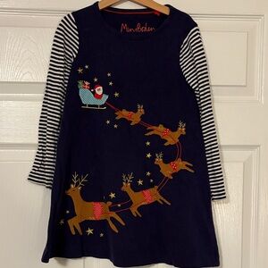 Mini Boden appliqué Santa dress